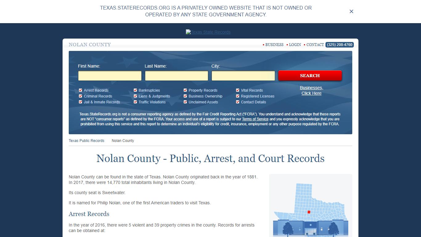 Nolan County - Public, Arrest, and Court Records